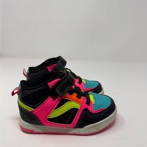 OP Ocean Pacific Neon Retro baby High Top Sneakers Skater Shoes Size 7 (HPBNTK)